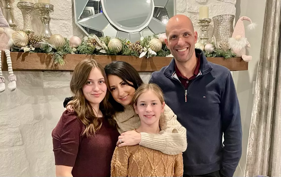 Sam Andrews and her family